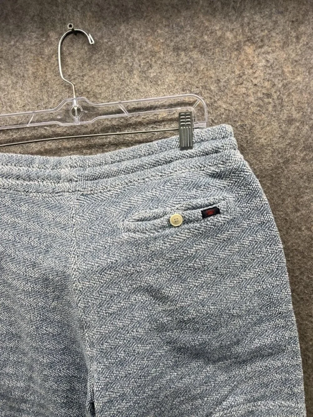 Faherty Shorts Mens Medium Blue Sweat Knit Drawstring Lounge Casual Travel